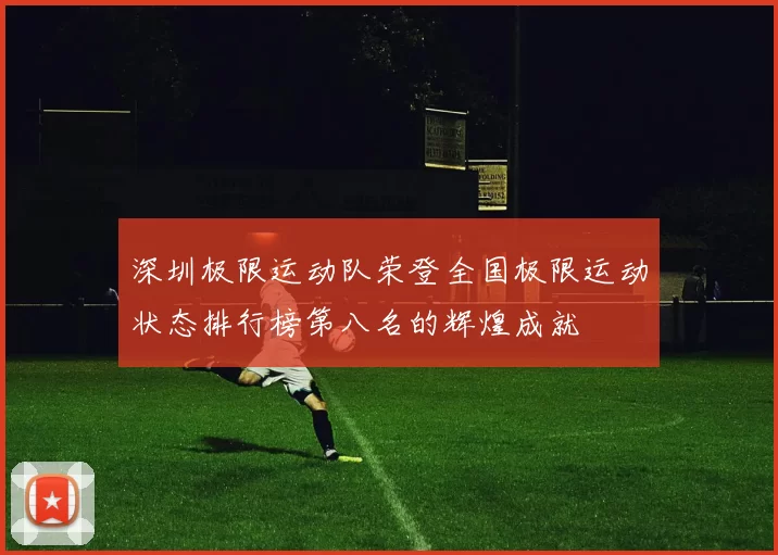 深圳极限运动队荣登全国极限运动状态排行榜第八名的辉煌成就